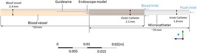 Flush Flow Behaviour Affected by the Morphology of Intravascular Endoscope: A Numerical Simulation and Experimental Study